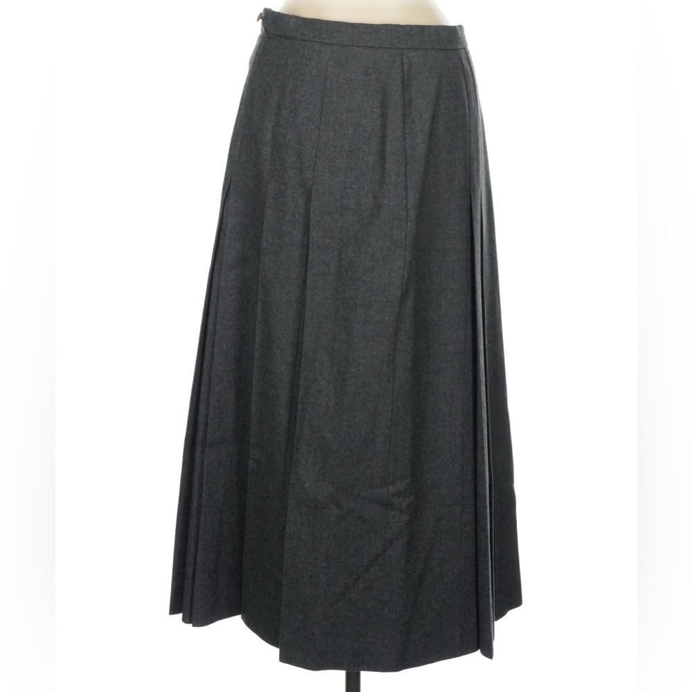 Vintage Ralph Lauren 80s Wool Midi Skirt & Linen Lace Blouse Top Set Victorian - Picture 13 of 16